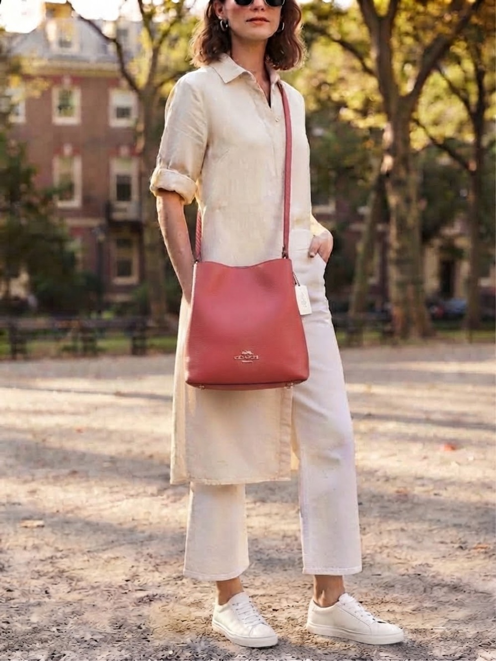 Coach Small Town Vintage Bucket Bag
in smooth strawberry haze pebble leather
EUC